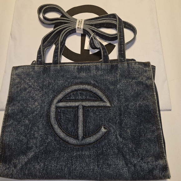 Telfar- Medium Denim Shopper - Blue - Picture 13 of 16